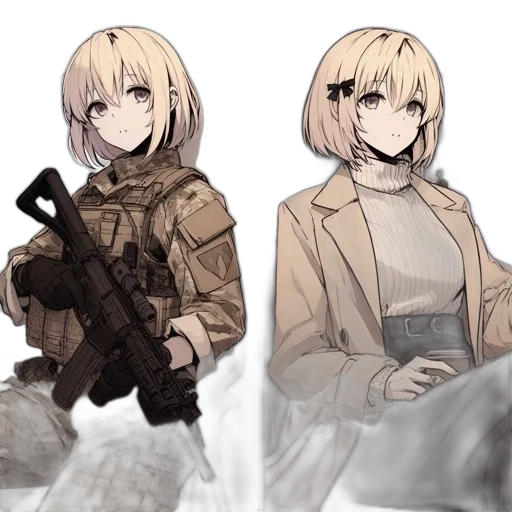 weapon, jacket, staff, concept art transparent PNG cut-out
