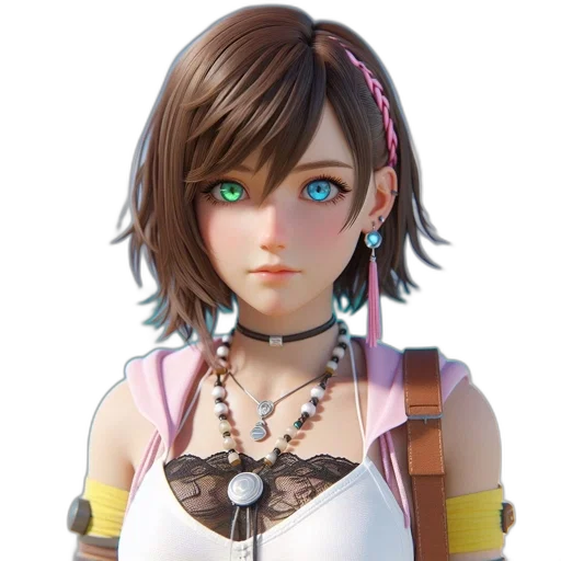 face, jewelry, 3d render, concept art transparent PNG cut-out