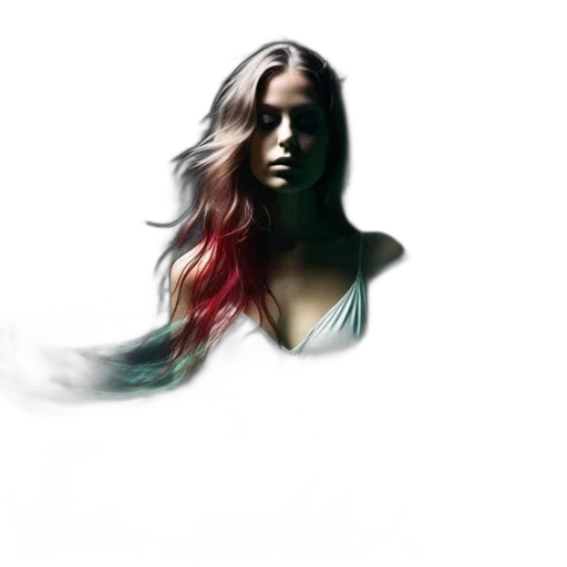 hair, face, dress, mask transparent PNG cut-out