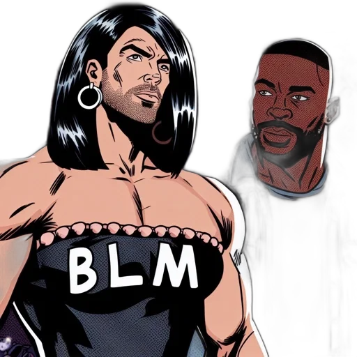 comic book art, concept art, cartoon, two transparent PNG cut-out