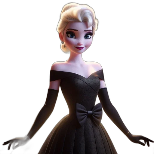 dress, cartoon, 3d render, concept art transparent PNG cut-out