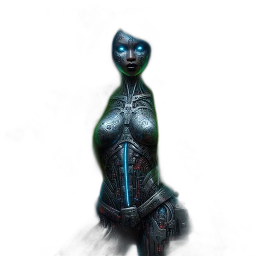 robot, dress, mask, creature transparent PNG cut-out