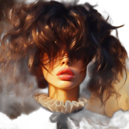hair, face, mask, crown transparent PNG cut-out