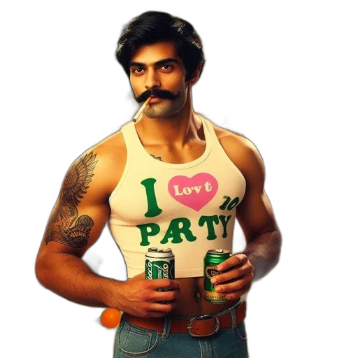 concept art, bustling, party, man transparent PNG cut-out