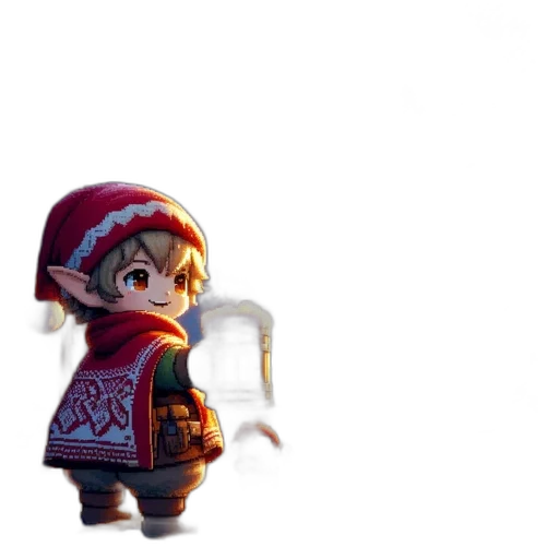 weapon, staff, hat, creature transparent PNG cut-out