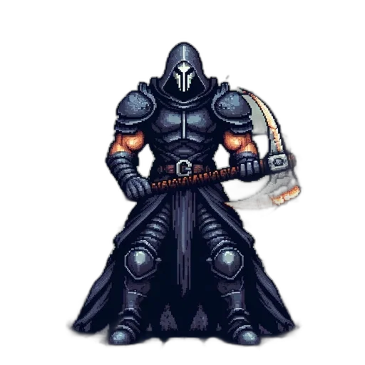 sword, weapon, robot, pixel art transparent PNG cut-out