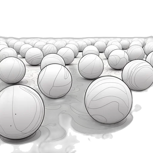 3d render, photorealistic, concept art, balls transparent PNG cut-out