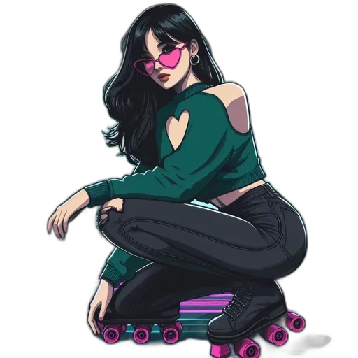 car, dress, concept art, cyberpunk transparent PNG cut-out