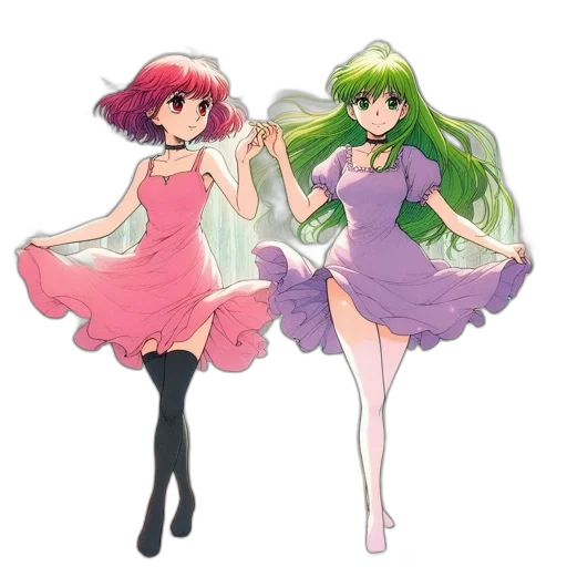 dress, anime, concept art, pixel art transparent PNG cut-out