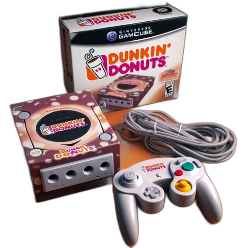 3d render, unique, dunkin, donuts-themed transparent PNG cut-out