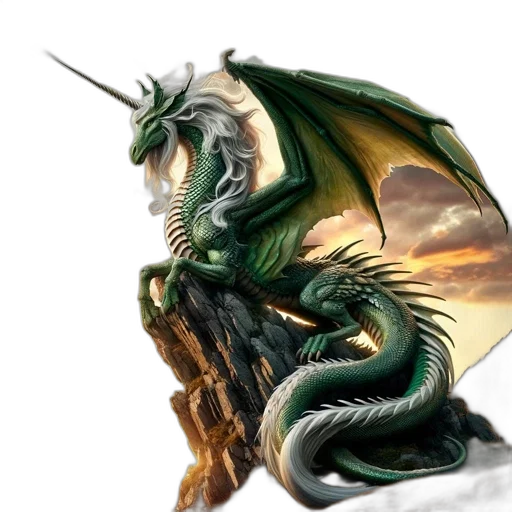 dragon, creature, staff, animal transparent PNG cut-out