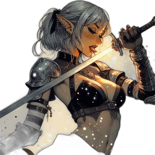 sword, weapon, staff, fantasy art transparent PNG cut-out