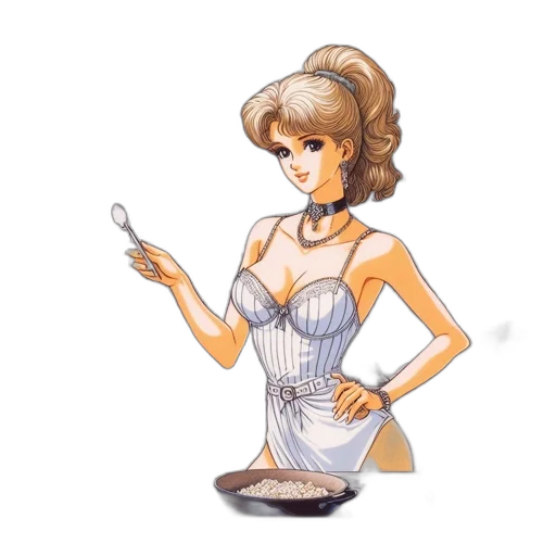 dress, staff, food, cartoon transparent PNG cut-out