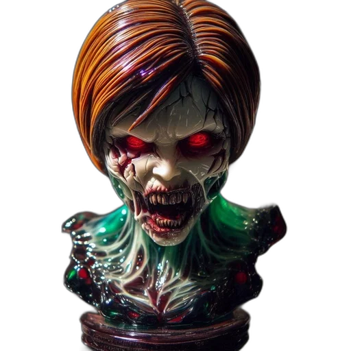 face, creature, 3d render, concept art transparent PNG cut-out