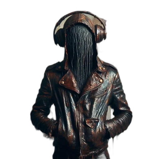 jacket, hat, hair, mask transparent PNG cut-out
