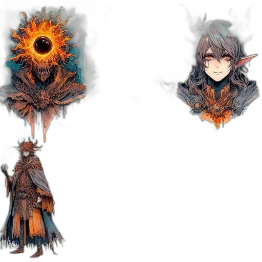 staff, mask, weapon, concept art transparent PNG cut-out