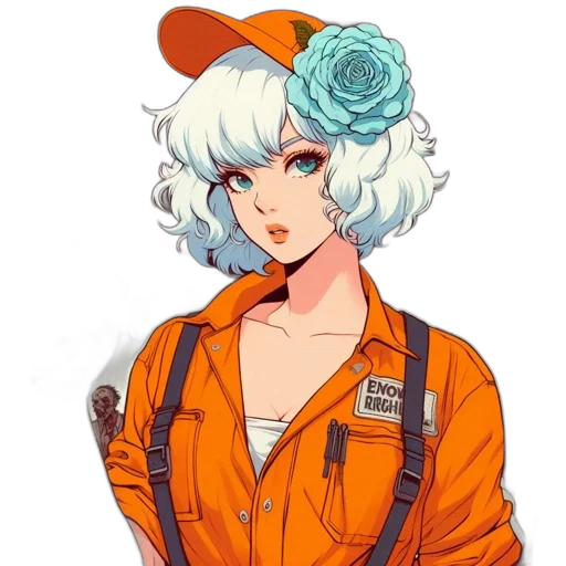 staff, jacket, hat, face transparent PNG cut-out