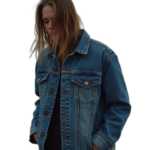 jacket, dress, hair, face transparent PNG cut-out