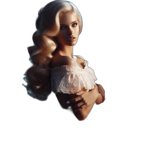 dress, hair, face, crown transparent PNG cut-out