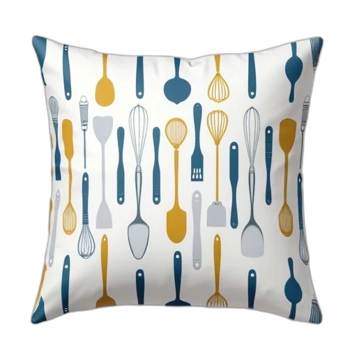 blue, white, pillow, pattern transparent PNG cut-out