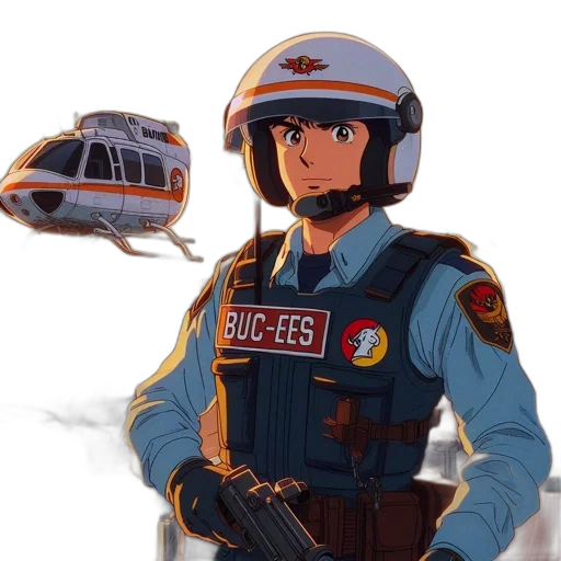 weapon, staff, jacket, concept art transparent PNG cut-out