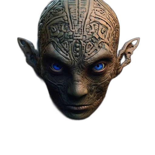 mask, face, creature, staff transparent PNG cut-out