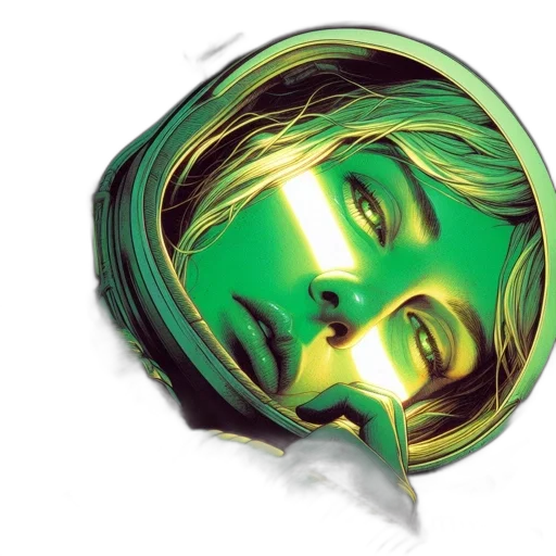 mask, face, hair, comic book art transparent PNG cut-out