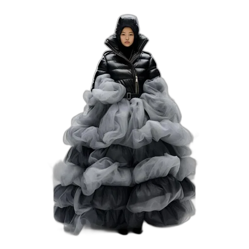 dress, jacket, 3d render, concept art transparent PNG cut-out