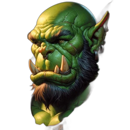 face, mask, staff, creature transparent PNG cut-out