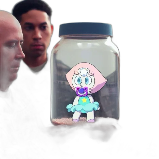 bottle, creature, face, robot transparent PNG cut-out
