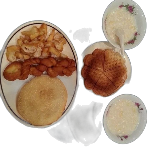 food, plate, waffle, two transparent PNG cut-out