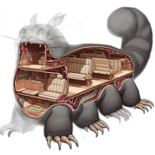 dragon, creature, furniture, animal transparent PNG cut-out