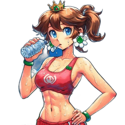dress, bottle, pixel art, vaporwave transparent PNG cut-out