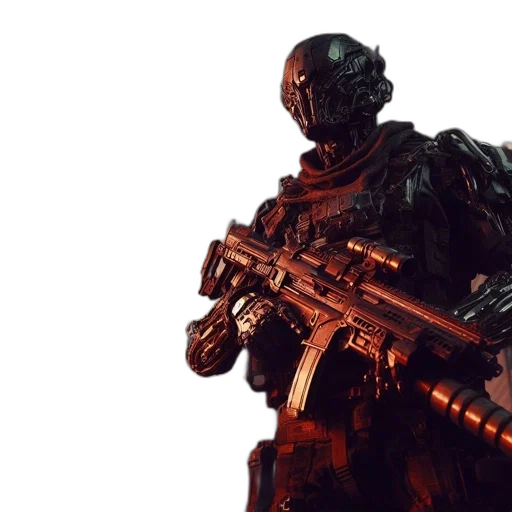 robot, weapon, staff, concept art transparent PNG cut-out