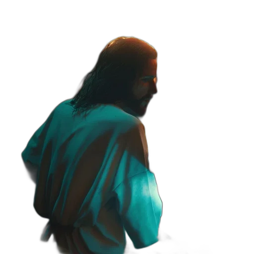 jacket, sword, staff, hair transparent PNG cut-out