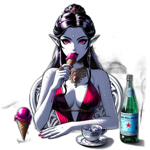 jewelry, fantasy art, concept art, vaporwave transparent PNG cut-out