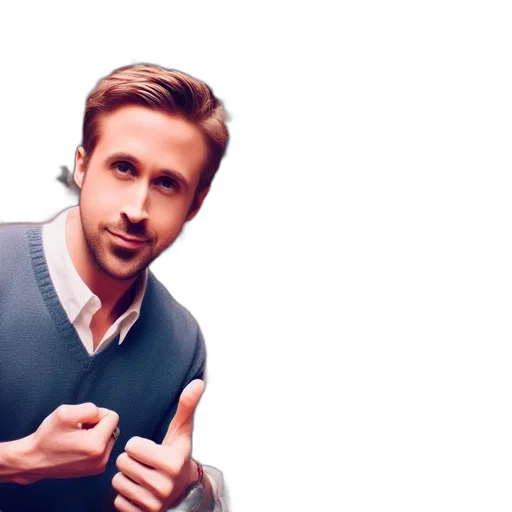 jacket, hair, staff, photorealistic transparent PNG cut-out