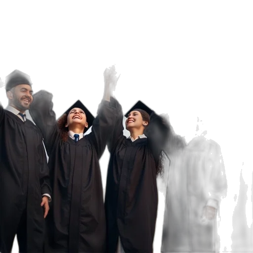 graduation, students, wearing, cap transparent PNG cut-out