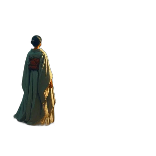 dress, crown, jacket, staff transparent PNG cut-out