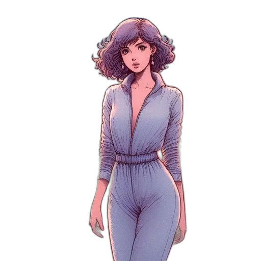 dress, jacket, staff, concept art transparent PNG cut-out