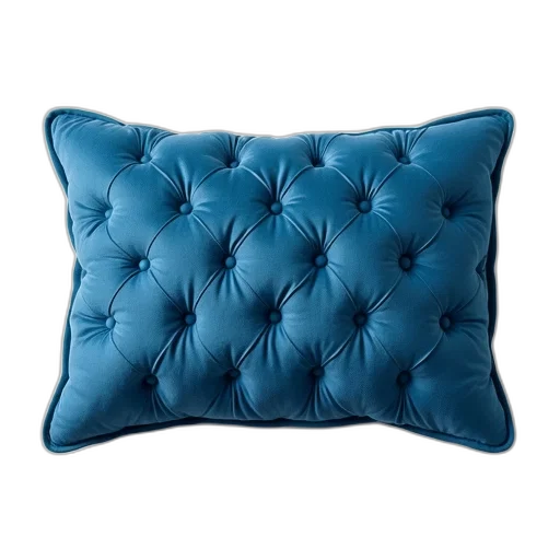 furniture, 3d render, photorealistic, blue transparent PNG cut-out