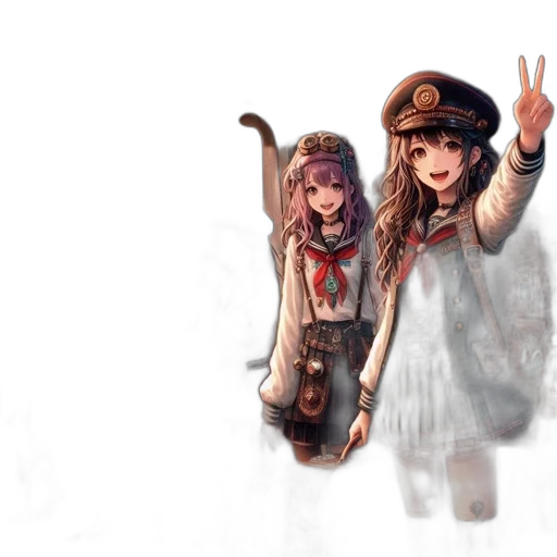 hat, staff, weapon, jacket transparent PNG cut-out