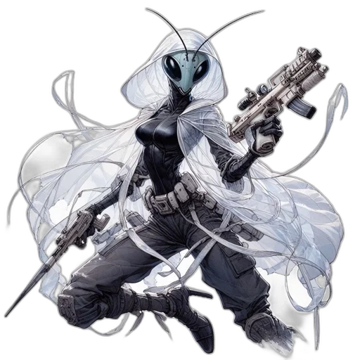 robot, weapon, concept art, fantasy art transparent PNG cut-out