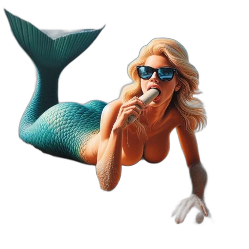 creature, animal, vaporwave, 3d render transparent PNG cut-out