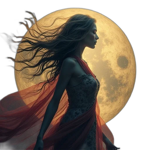 dress, fantasy art, concept art, comic book art transparent PNG cut-out