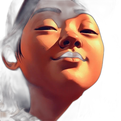 face, photorealistic, concept art, watercolor transparent PNG cut-out