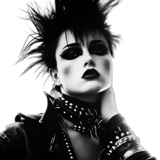 hair, jewelry, face, jacket transparent PNG cut-out