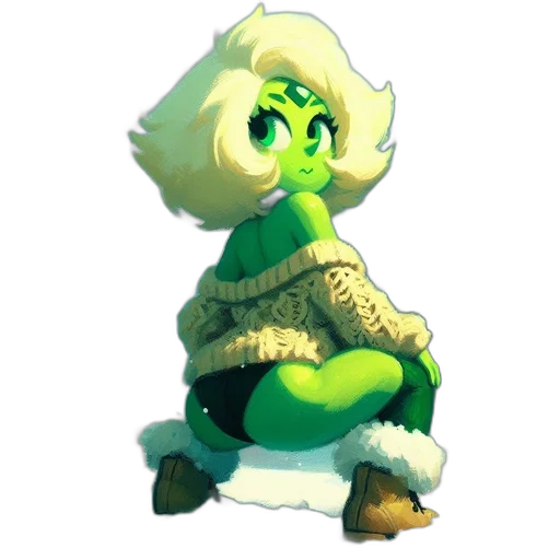 staff, jacket, creature, flower transparent PNG cut-out