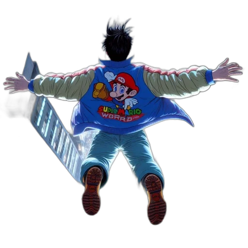 jacket, weapon, staff, robot transparent PNG cut-out