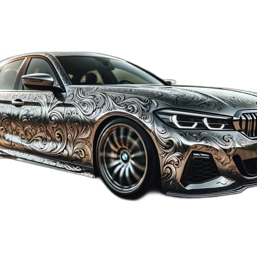 car, photorealistic, concept art, pencil sketch transparent PNG cut-out
